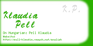 klaudia pell business card